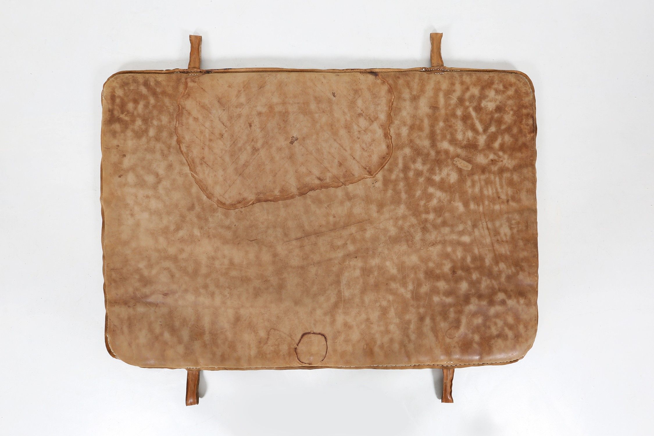 Vintage Industrial Gym Mat in Thick Cow Leather, Belgium 1930sthumbnail